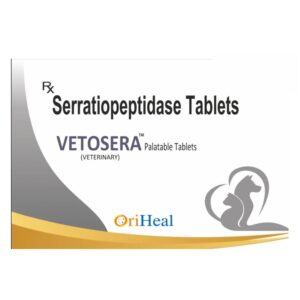 Oriheal Vetosera 40mg (Serratiopeptidase) Tablet for Dogs and Cats