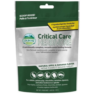Oxbow Critical Care Apple and Banana Herbivore Dry Food for Rabbits and Guinea Pigs
