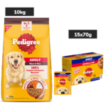Pedigree Adult Dog Food Combo |Meat & Rice Dry & Chicken & Liver Wet image 1