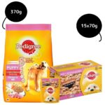 Pedigree Chicken Chunks in Gravy Pouch Puppy Wet Food and Chicken & Milk Puppy Dry Food Combo image 2