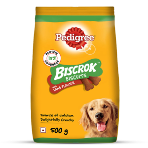 Pedigree Lamb Flavour Biscrok Biscuits Dog Treats (500g)
