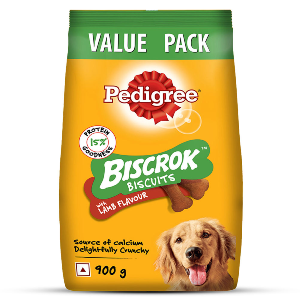 Pedigree Lamb Flavour Biscrok Biscuits Dog Treats (900g)