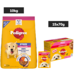 Pedigree Puppy Dog Food Combo |Chicken & Milk Dry & Chicken & Liver Wet image 1