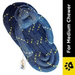 Pet Vogue Sandal Shaped Rope Toy for Dogs (Blue) | For Medium Chewers (Dark Blue) image 3