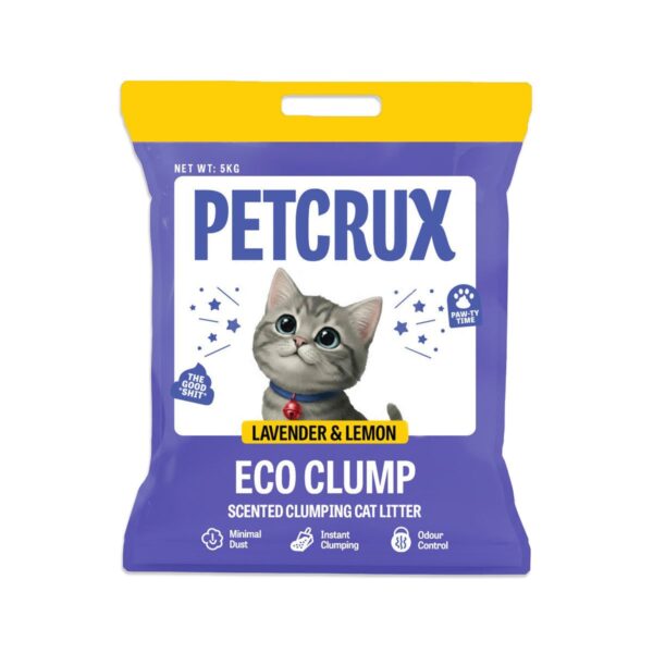 Petcrux Lavender & Lemon Scented Eco Clumping Cat Litter