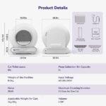 Petverse Pro Automatic Litter Box for Cats (White) image 4