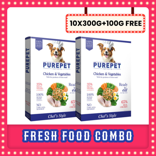 Purepet Chicken and Vegetable Biryani Fresh Food For Dogs