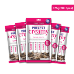 Purepet Tuna and Bonito Lickable Creamy Treats for Cats image 2