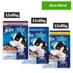Purina Felix with Sardine, Chicken and Salmon in Jelly Complete and Balanced Adult Cat Wet Food image 1