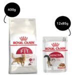 Royal Canin Fit 32 Dry Food and Instinctive Adult Gravy Cat Wet Food Combo image 1