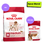Royal Canin Medium Adult Dog Dry and Wet Food Combo image 1