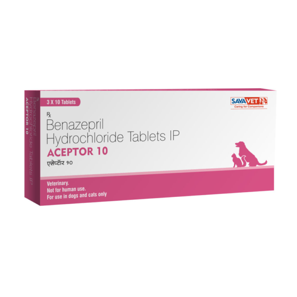Savavet Aceptor (Benazepril Hydrochloride) 10mg Tablet for Dogs & Cats (10 tablets)