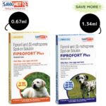 Savavet Fiprofort Plus (Fipronil) Tick & Flea Control Spot On for Dogs Upto 10kg and 10-20kg Combo image 2