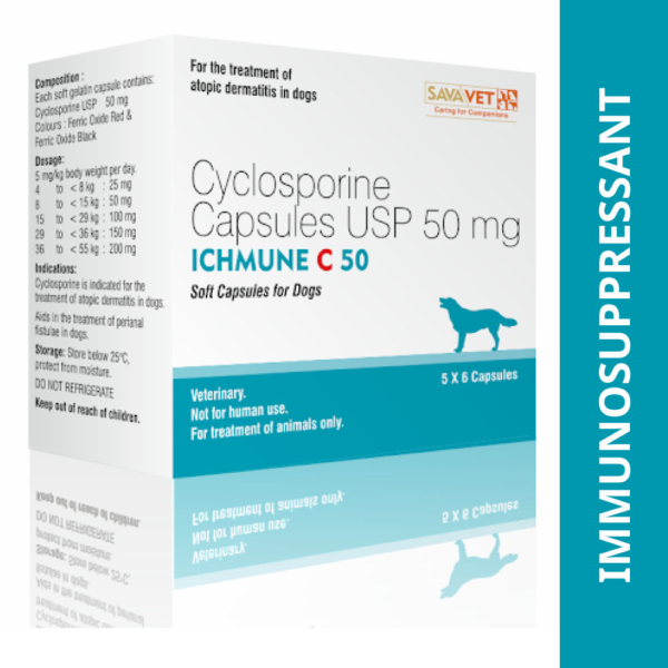 Savavet Ichmune C (Cyclosporine) 50mg Tablet for Dogs (6 tablets)