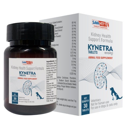 Savavet Kynetra Tablets for Kidney Health Support for Dogs and Cats (60 Tablets)
