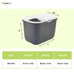 Savic Hop In Modern Litter Tray Box for Cats (Anthracite) image 3