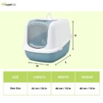 Savic Nestor Jumbo Toilet Home for Cats (Bluestone) image 3