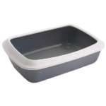 Savic Iriz Litter Tray with Rim for Cats (Cold Grey) image 2