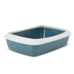 Savic Iriz Litter Tray with Rim for Cats (White Bluestone) image 2