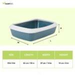 Savic Iriz Litter Tray with Rim for Cats (White Bluestone) image 3