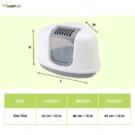 Savic Nestor Corner Toilet Home for Cats (White/Grey) image 3