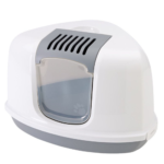 Savic Nestor Corner Toilet Home for Cats (White/Grey) image 1