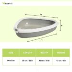 Savic Rincon Corner Litter Tray with Rim for Cats (Cold Grey) image 3