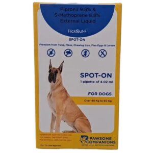 Scientific Remedies FlickOut F Spot On for Gaint Dogs of 40 to 60kg
