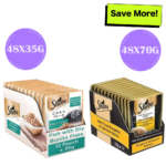 Sheba Fish with Dry Bonito Flake and Tuna Pumpkin & Carrot In Gravy Rich Premium Adult Fine Cat Wet Food Combo image 1