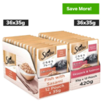 Sheba Fish with Sasami and Skipjack & Salmon Fish Mix Cat Wet Food Combo image 2