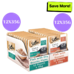 Sheba Fish with Sasami & Fish with Dry Bonito Flake Cat Wet Food Combo image 1