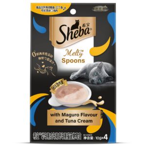 Sheba Melty Spoons Maguro Flavour with Tuna Cream Lickable Creamy Cat Treats
