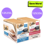 Sheba Skipjack Salmon Fish and Maguro Bream Fish Premium Cat Wet Food Combo image 2