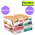 Sheba Skipjack Salmon Fish Mix and Fish with Dry Bonito Flake Cat Wet Food Combo image 3