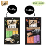 Sheba Tuna Flavor and Tuna & Prawn Maguro and Sheba Chicken & Chicken Whitefish Sasami Melty Premium Treats for Cats Combo image 1
