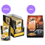 Sheba Tuna Pumpkin & Carrot In Gravy Rich Premium Adult Fine Cat Wet Food and Chicken All Life Stage Cat Dry Food Combo image 1