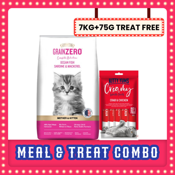 Signature Grain Zero Ocean Fish, Sardine and Mackerel Mother and Kitten Cat Dry Food