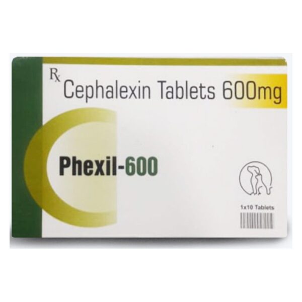 Sihil Phexil 600mg Tablets (Cephalexin) for Dogs and Cats