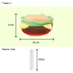 Skatrs Burger Plush Toy for Dogs image 3