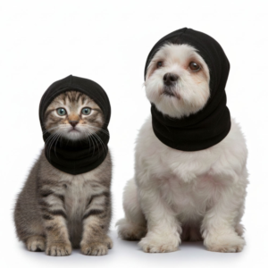 Skatrs Cold and Sound Protection Ear Muffs for Dogs and Cats (Black)