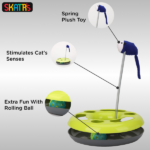 Skatrs Interactive Happy Circle Toy for Cats (Green) image 4