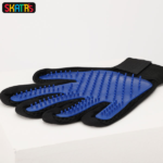 Skatrs Mess Free Deshedding Grooming Gloves for Dogs and Cats (Blue) image 3