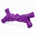 Skatrs Rubber Twisted Bone Toy for Dogs (Purple) image 2