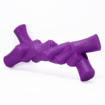 Skatrs Rubber Twisted Bone Toy for Dogs (Purple) image 1