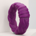 Skatrs Rubber Twisted Ring Toy for Dogs (Purple) image 1