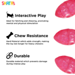 Skatrs Rugby Ball Toy for Dogs | Durable, Non-Toxic & Soft Chewing, Training & Bouncing Pet Toy image 1