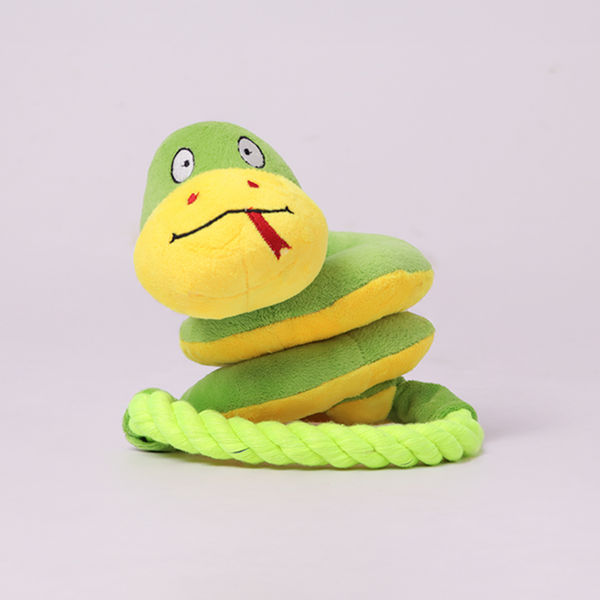 Skatrs Snake Plush Toy with Rope for Dogs
