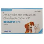 Skyec Beetapet Tablet 375mg (Amoxycillin & Potassium Clavulanate) for Dogs and Cats image 2