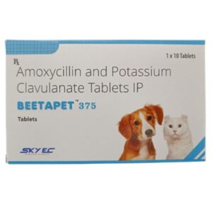 Skyec Beetapet Tablet 375mg (Amoxycillin & Potassium Clavulanate) for Dogs and Cats