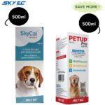 Skyec Sky Cal Calcium Supplement Syrup (500ml) and Petup Pro Syrup (500ml) for Dogs and Cats Combo image 1